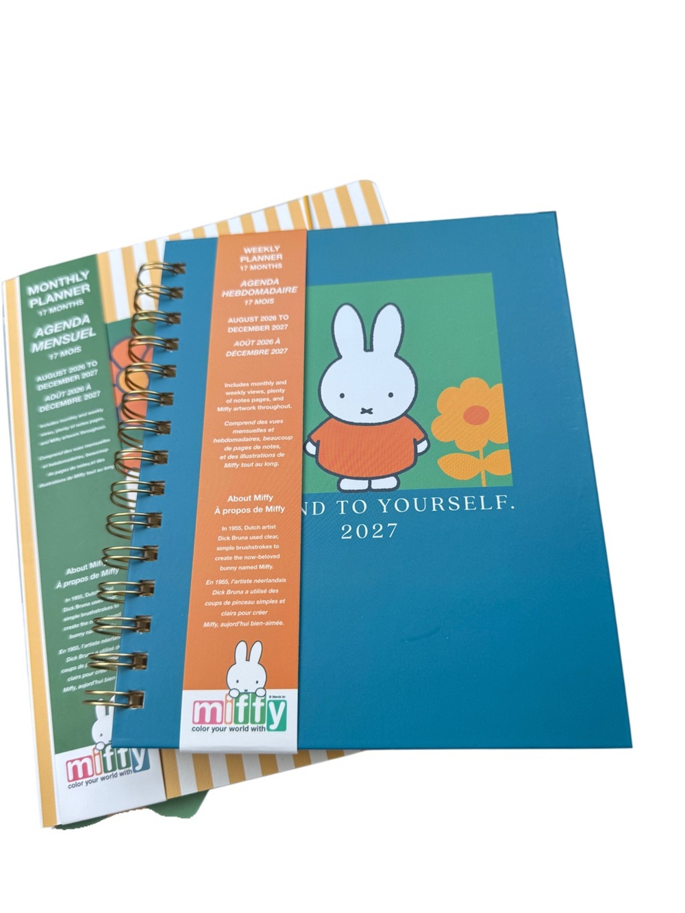 Miffy 2027 Planner 17 month Monthly & Weekly Planner Calendar Just Dutch Miffy